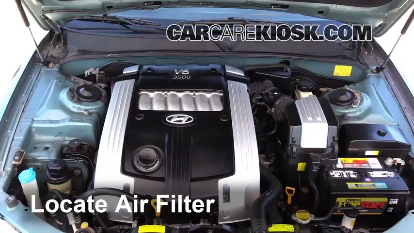 2004 Hyundai XG350 L 3.5L V6 Air Filter (Engine) Replace